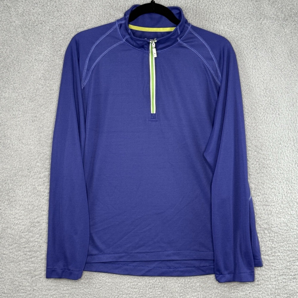 Tommy Bahama Half Zip Pullover Sweatshirt Mens Large Blue Lightweight